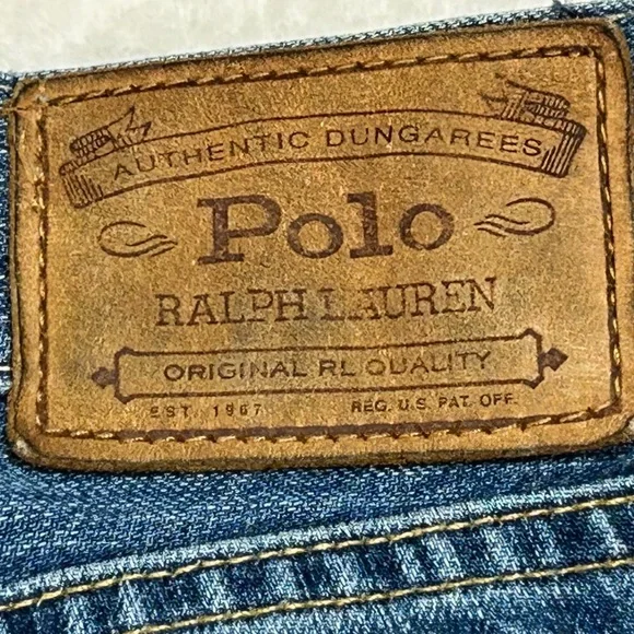 Polo by Ralph Lauren Hampton Men's Straight Fit Blue Jeans 38X32 - Picture 12 of 16